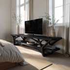 Farmhouse Solid Wood TV Console For Bedroom Furniture Design