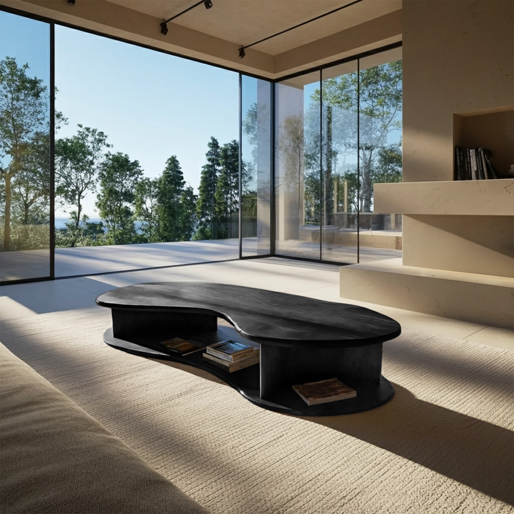 Handcrafted Solid Wood Coffee Table For Living Room Accent