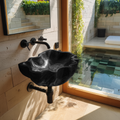 Mid Century Live Edge Wood Basin For Sophisticated Bathroom Furniture