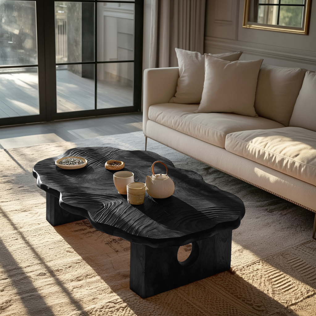 Farmhouse Handcrafted Abstract Coffee Table For Living Room