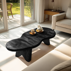 Modern Irregular Wood Coffee Table For Entryway Decor
