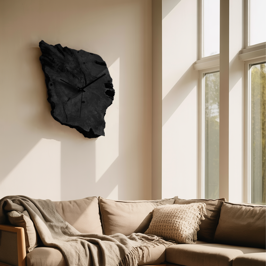 Modern Sculptural Wall Clock For Living Room