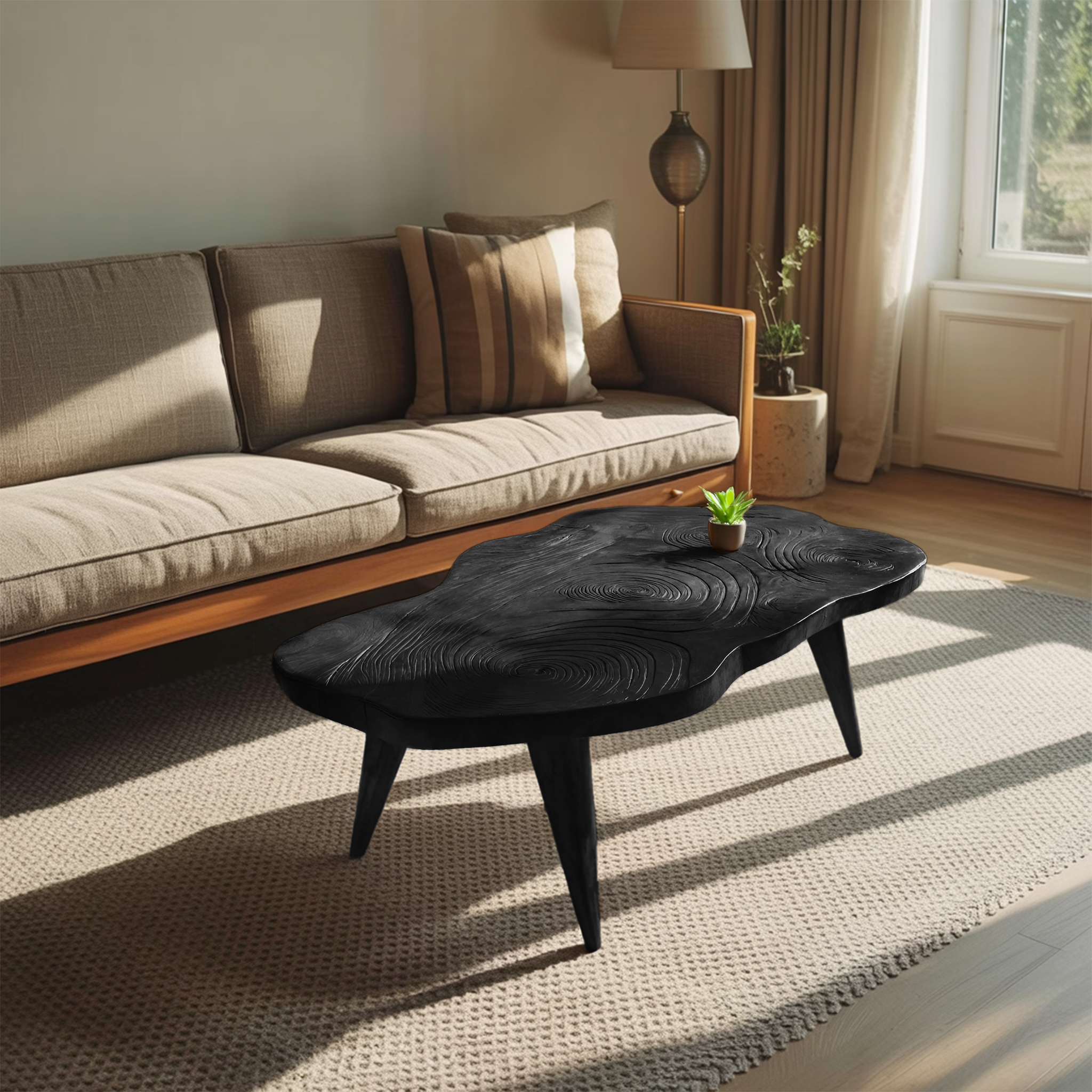 Handcrafted Irregular Wooden Table For Entryway Design