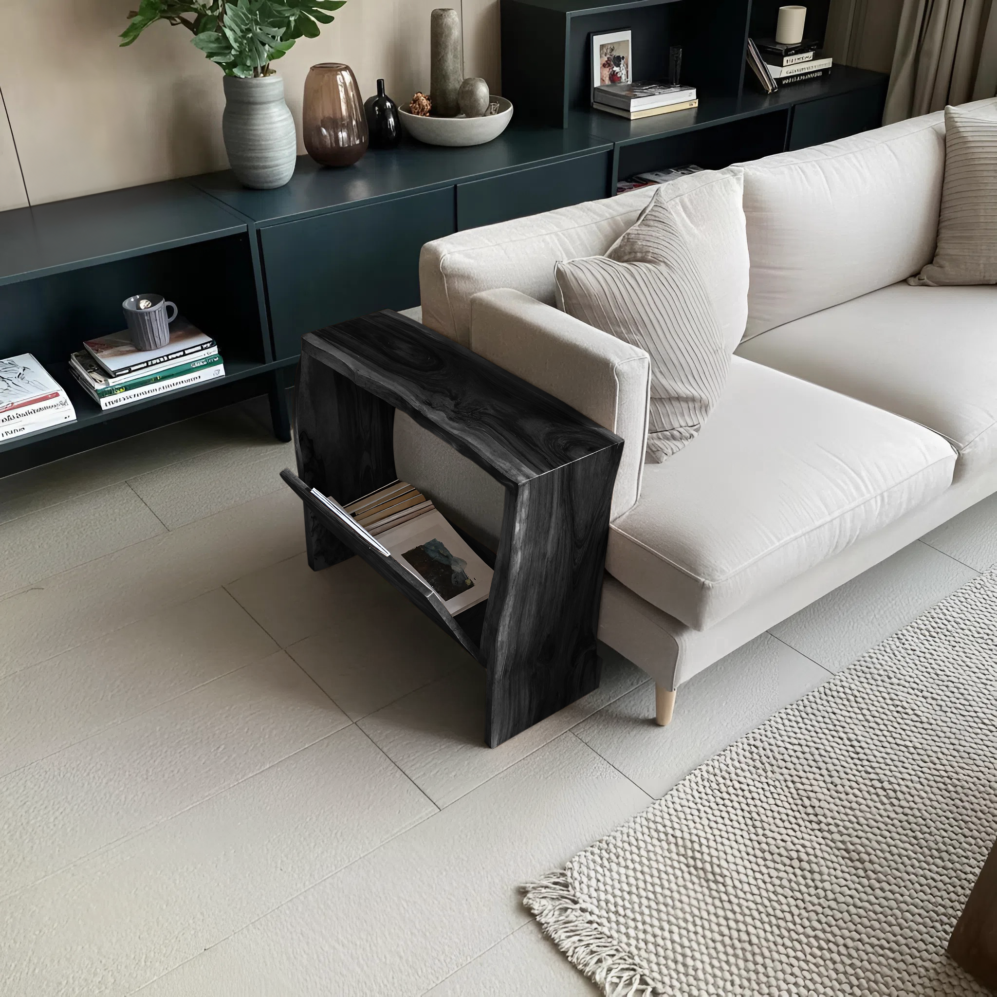 Farmhouse Wooden Side Table For Rustic Home Style