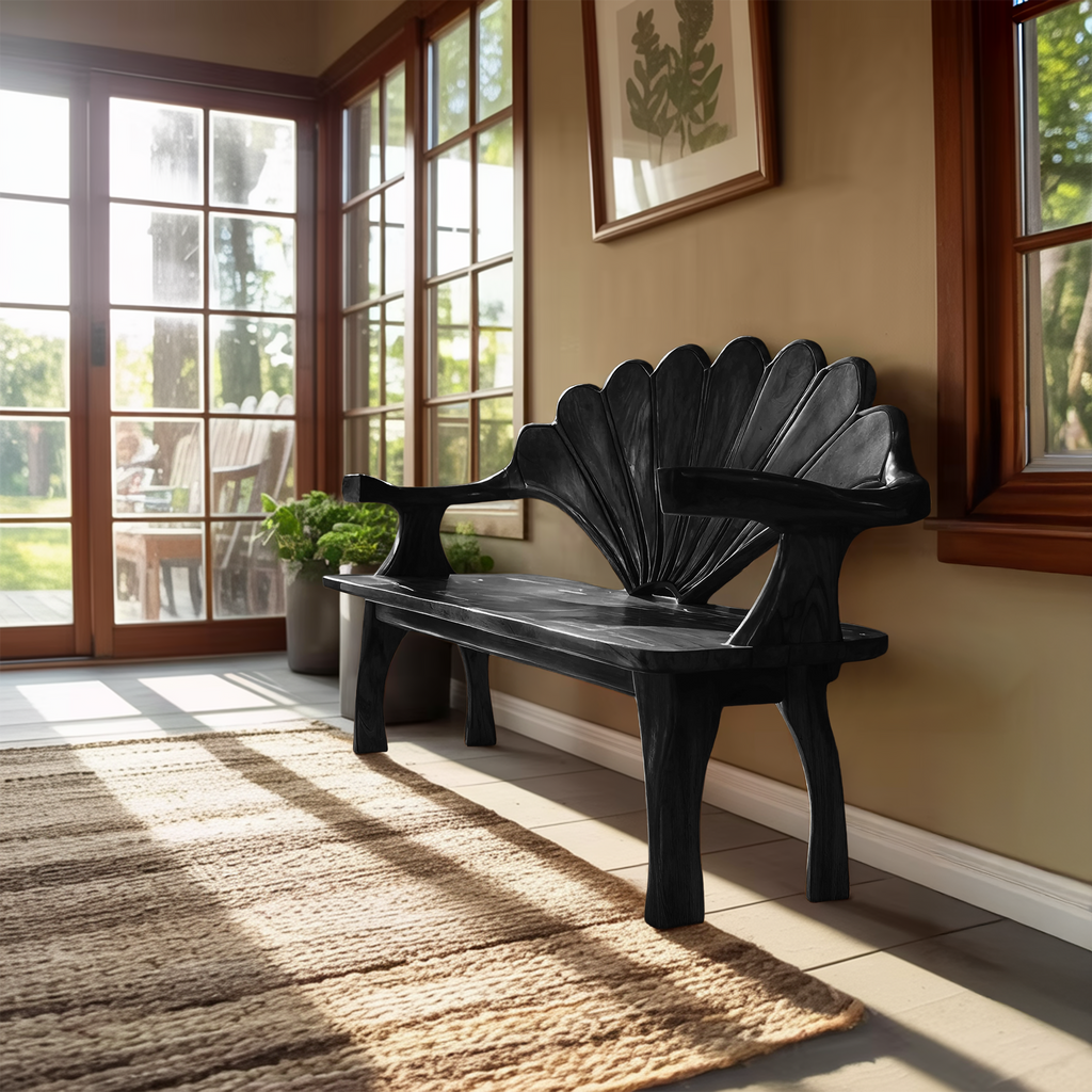 Live Edge Wooden Bench For Entryway Interior Styling