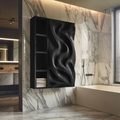 Hand-Carved Bathroom Cabinet Wave Door Design For Bathroom