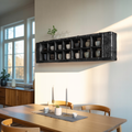 Minimalist Wooden Shelf With Hooks For Pantry Organization
