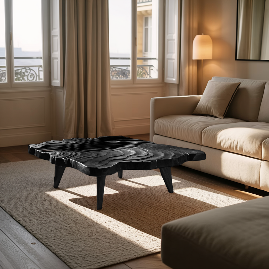 Handcrafted Modern Live Edge Coffee Table For Living Room