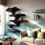 Modern Solid Wood Mushroom Shelf For Entryway Design And Display