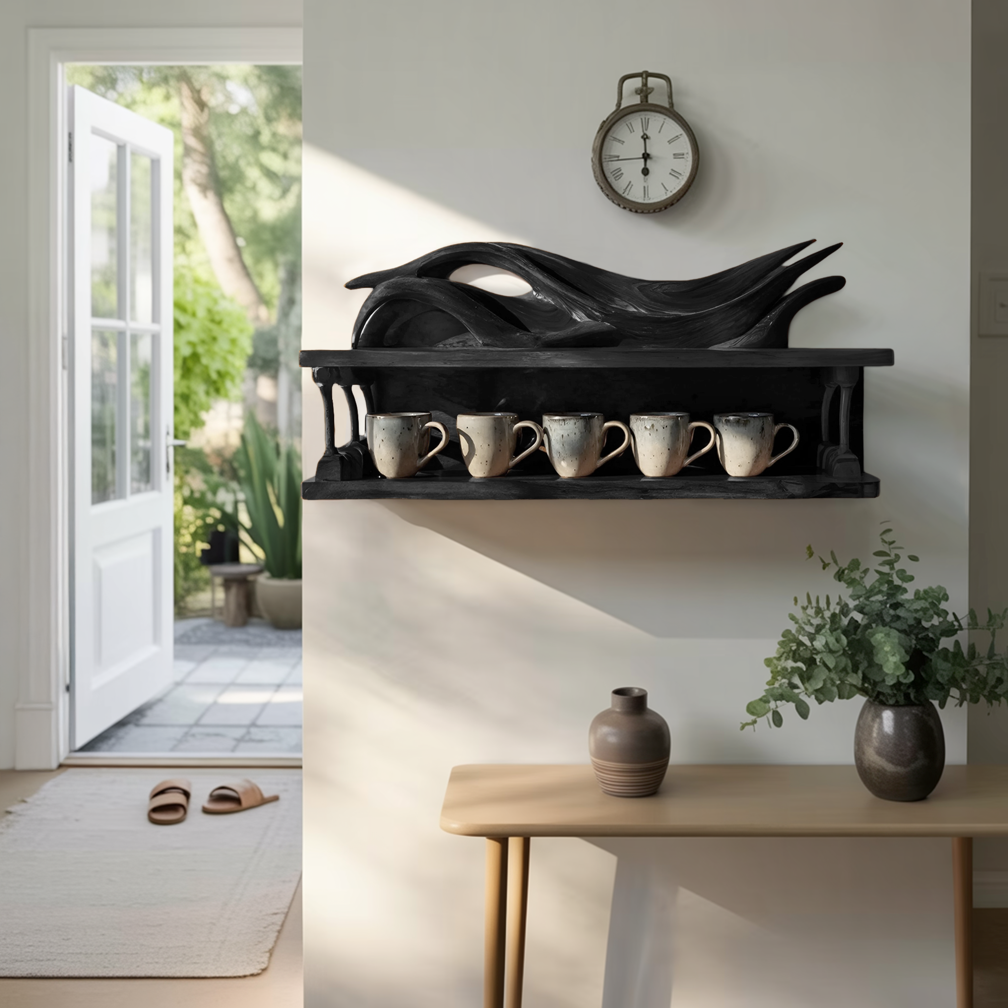 Handcrafted Kitchen Wall Shelf For Functional Decor