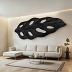 Organic Wall Art With Leaf Panel Design For Living Room