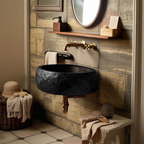 Handcrafted Solid Wood Vanity Sink For Bathroom Furniture Style Decor