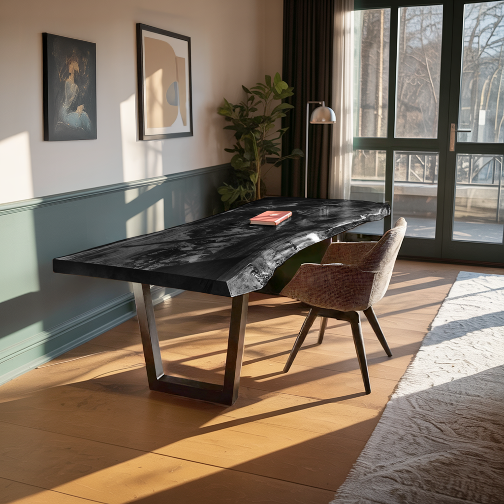 Mid Century Natural Wooden Tabletop For Decor