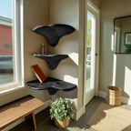 Farmhouse Solid Wood Mushroom Shelf For Living Room And Entryway Decor