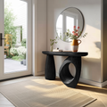 Mid Century Sculptural Live Edge Console Table For Luxury Entryway