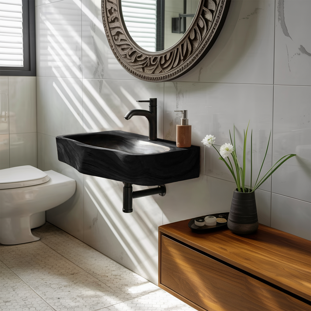 Farmhouse Solid Wood Vanity Sink For Bathroom Furniture Decor