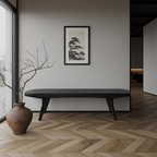 Curved Minimalist Organic Bench For Entryway Bedroom And Living Room