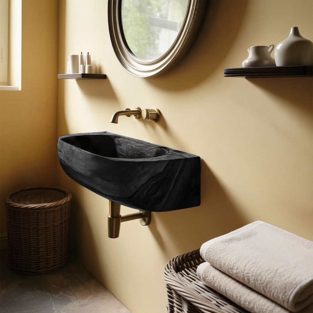 Mid Century Solid Wood Vanity Sink For Bathroom Furniture Decor