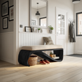 Mid Century Wooden Bench For End-of-Bed Placement