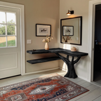 Mid Century Solid Wood Console Table Artistic Sculptural For Bedroom Decor