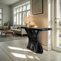 Modern Solid Wood Console Table Live Edge Design For Entryway Decor