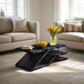 Rustic Coffee Table With Shelf Storage For Living Decor