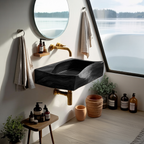 Farmhouse Wall Mounted Wooden Bathroom Sink For Warm Bathroom Decor