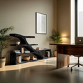 Modern Sculptural Curved Bookcase For Living Room Interior