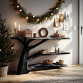 Farmhouse Wooden Live Edge Console Table For Holiday Bedroom Entryway