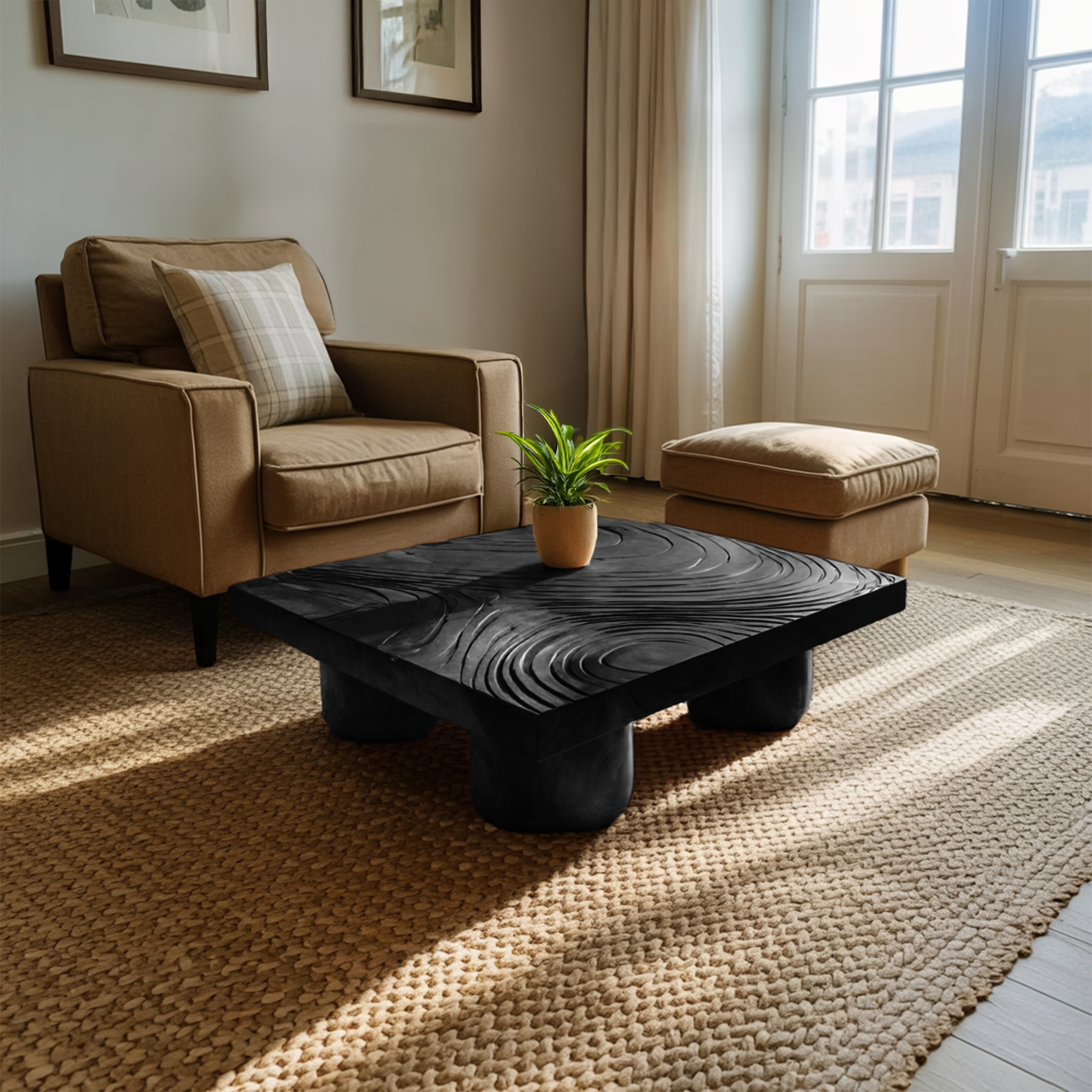 Modern Handcrafted Abstract Coffee Table For Living Room Decor
