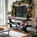 Farmhouse Live Edge Wooden TV Console For Holiday Bedroom Decor