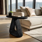 Mid Century Live Edge Side Table For Rustic Home Decor