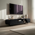 Modern TV Console With Rounded Corners For Living Room