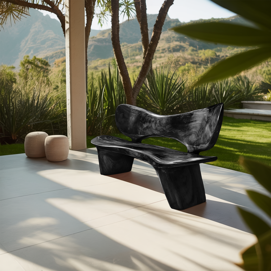 Handcrafted Outdoor Wooden Bench For Serene Garden Corners