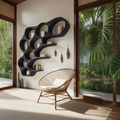 Organic Honeycomb Shaped Wall Mounted Bookshelf For Bedroom