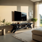 Elegant Curved TV Cabinet For Contemporary Home Decor