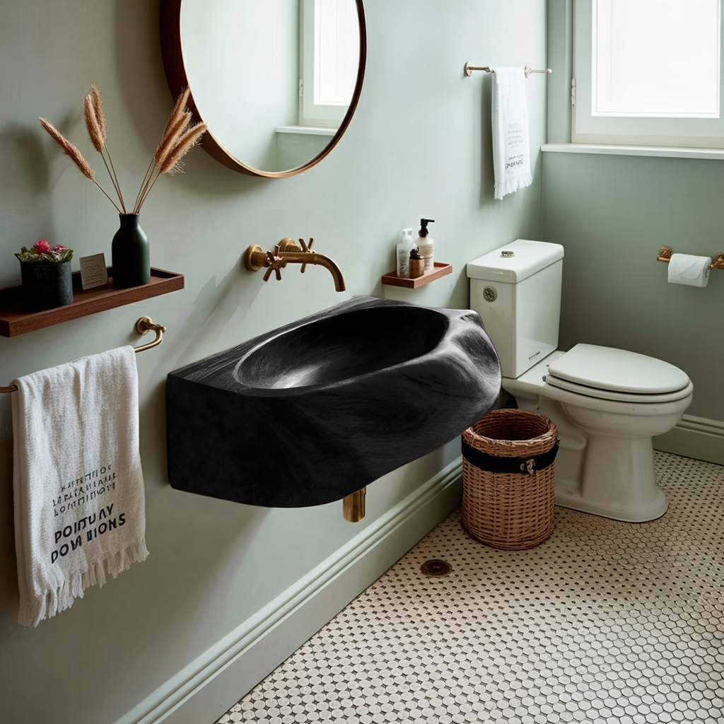 Handcrafted Solid Wood Vanity Sink For Natural Bathroom Style Decor