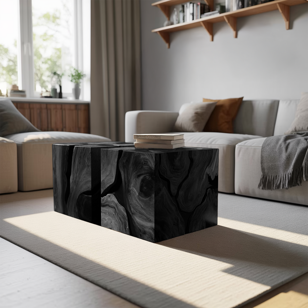 Handcrafted Wooden Square Coffee Table For Furniture Decor