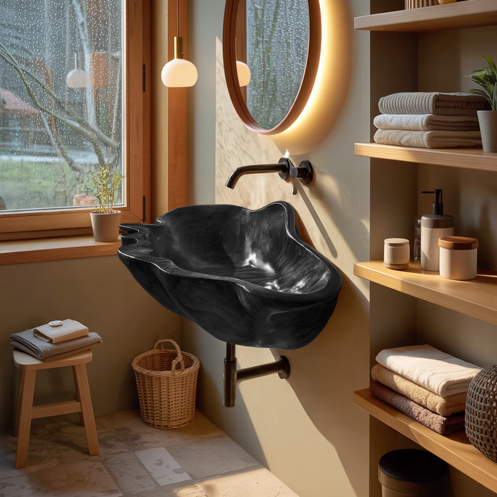 Handcrafted Solid Wood Wash Basin For Designer Furniture Decor Spaces