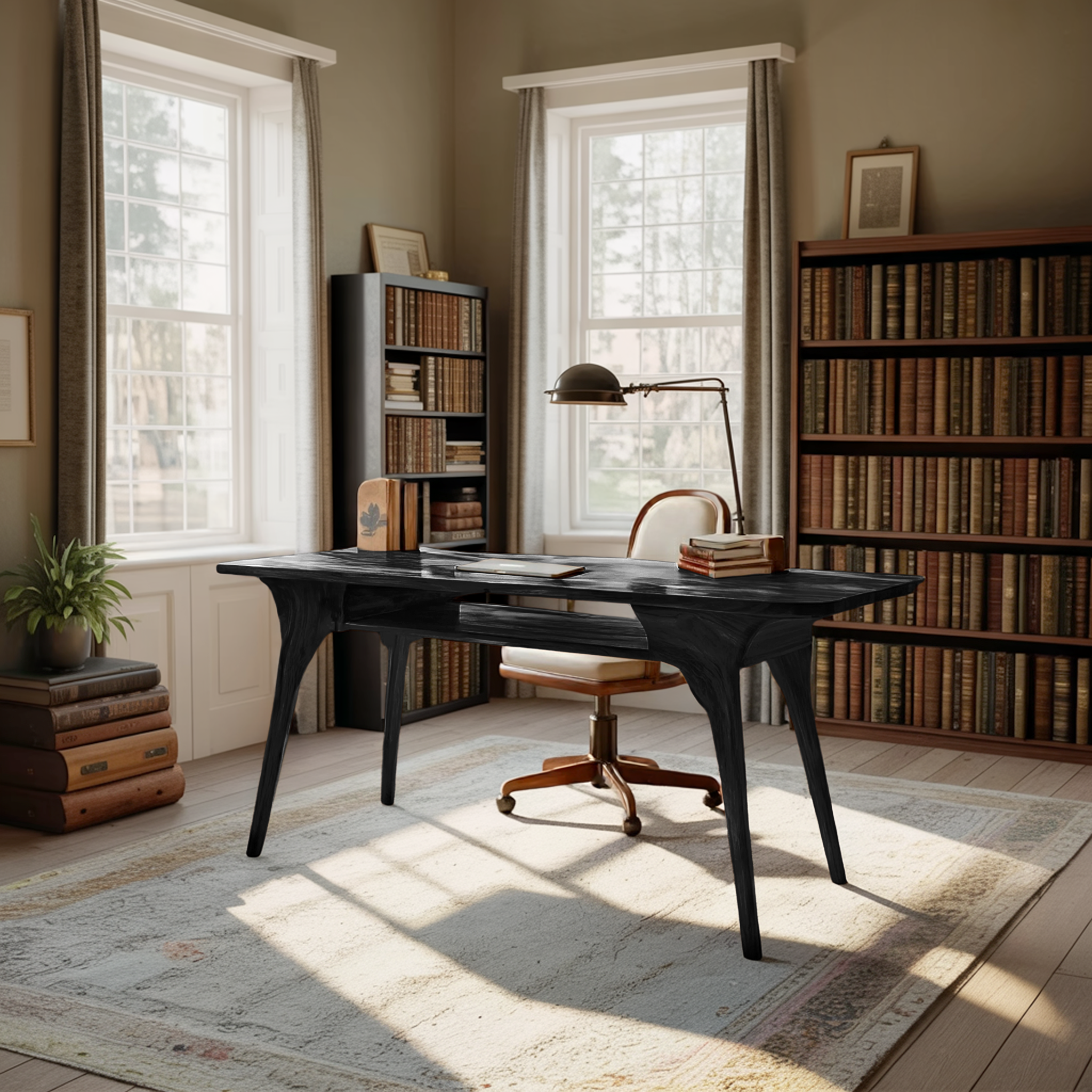 Modern Solid Wood Desk For Living Room And Office Decor