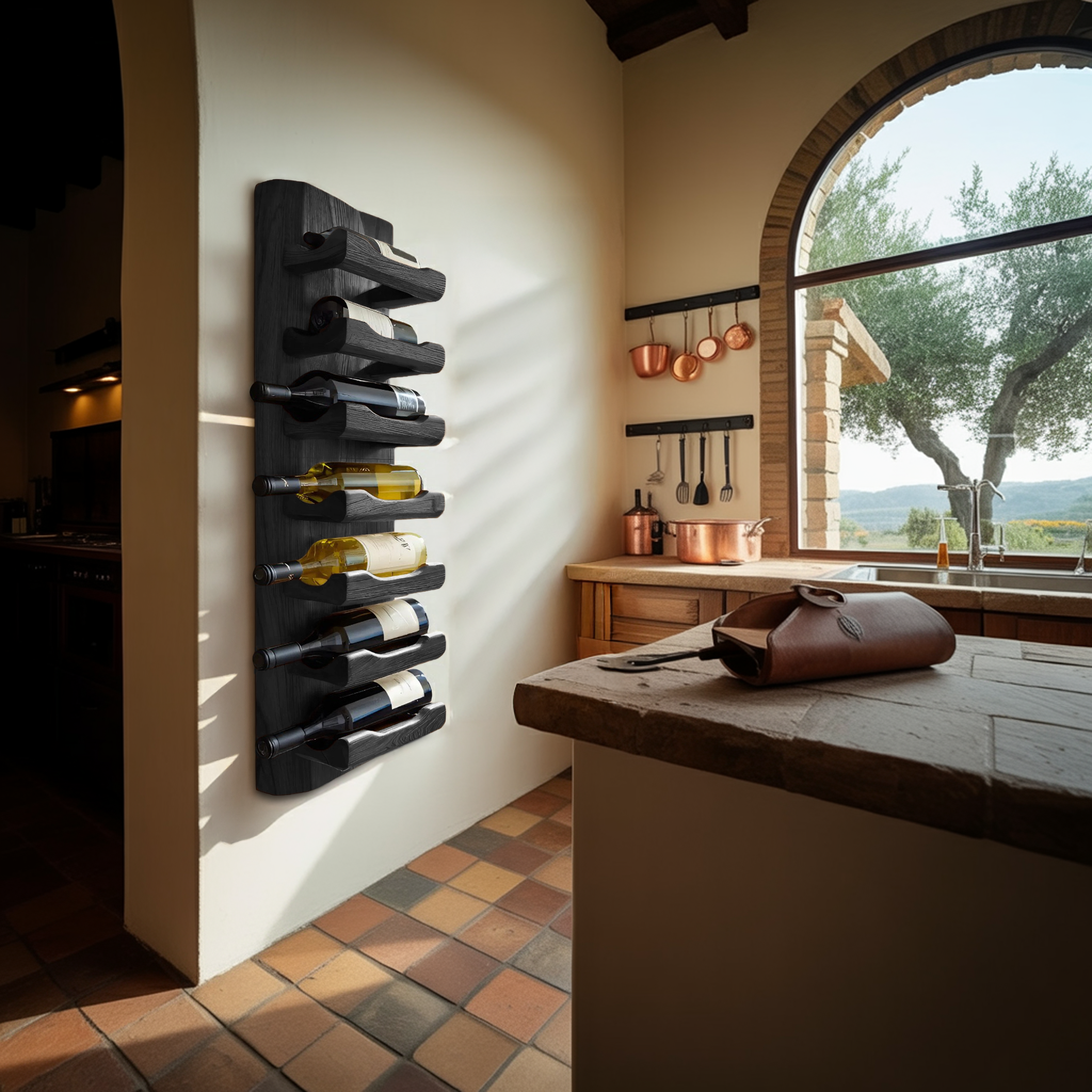 Modern Wall Wine Bottle Holder For Minimal Home Decor