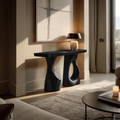 Handcrafted Live Edge Console Table Artistic Wood For Entryway Design