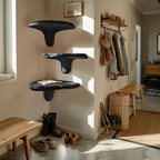 Modern Wooden Live Edge Mushroom Shelf For Living Room Wall Decor