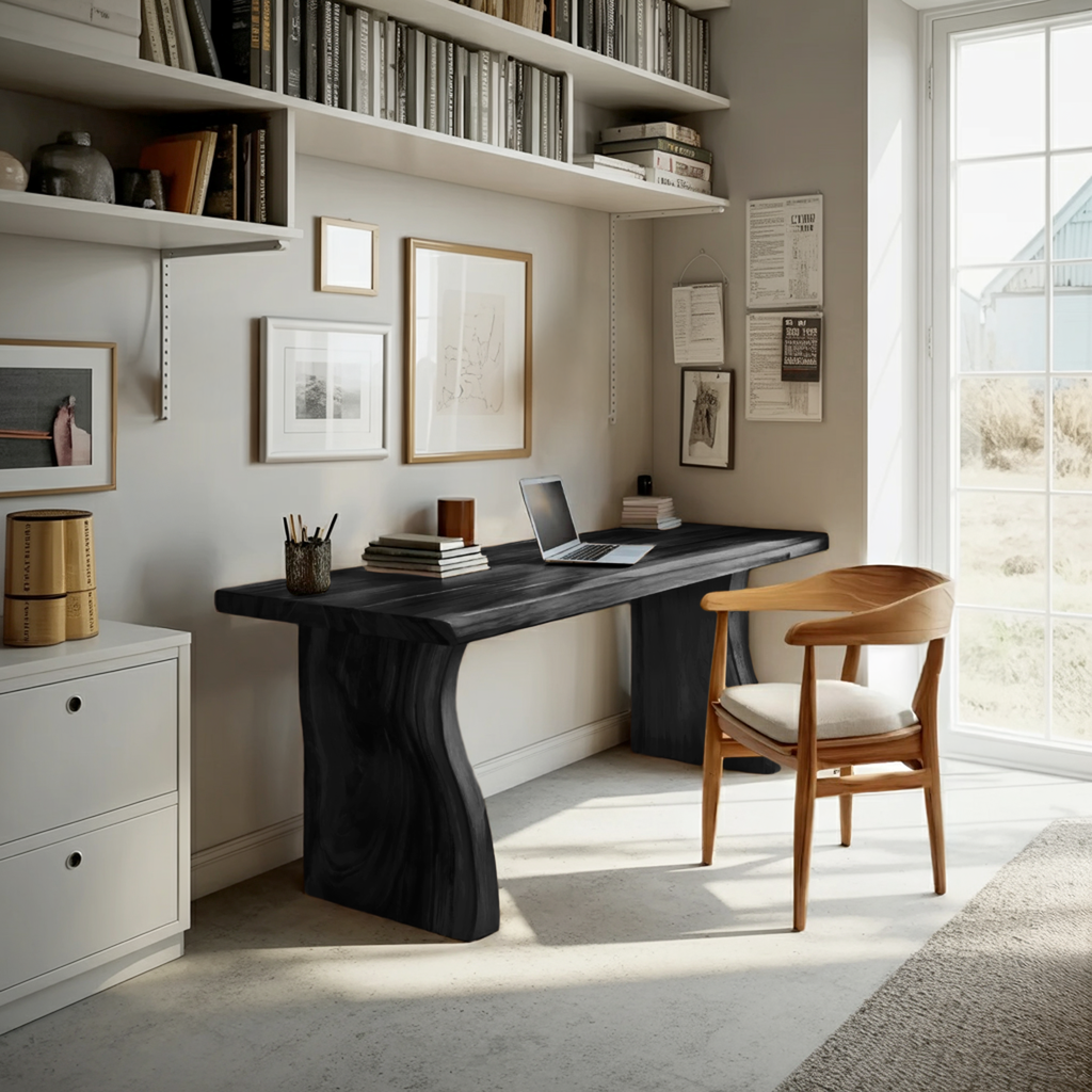 Handcrafted Solid Wood Desk For Reading And Work Area