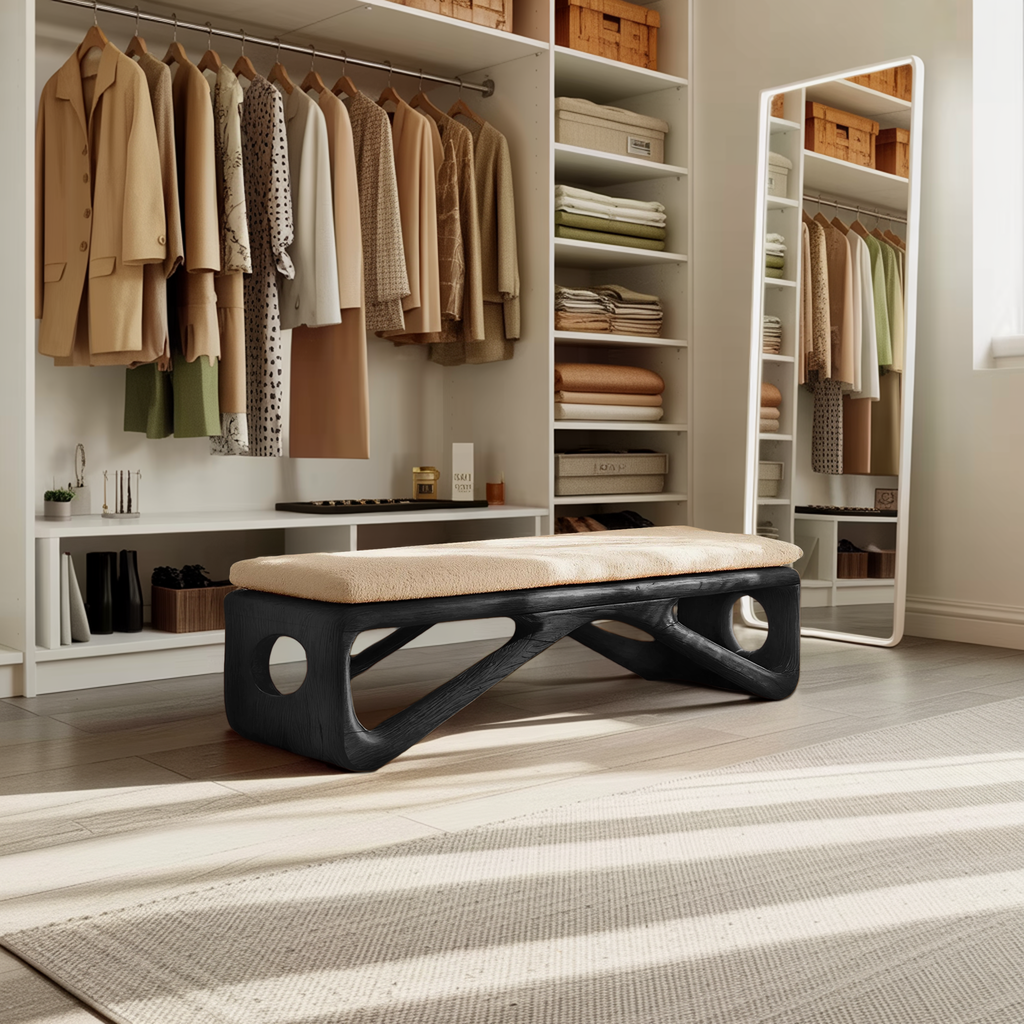 Farmhouse Wooden Bench For Cozy Bedroom Corners