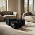 Farmhouse Wooden Cube Coffee Table For Rustic Home Decor