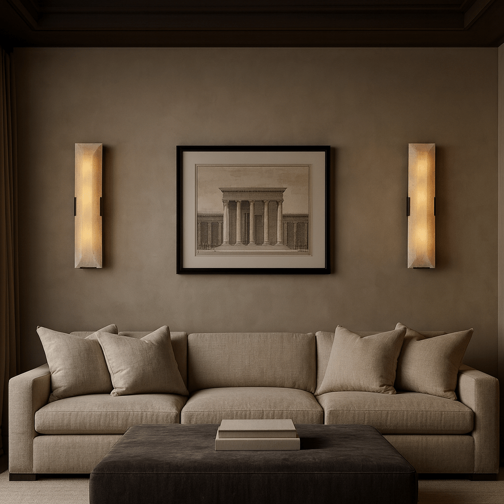 Brookhill calcite wall sconce full view