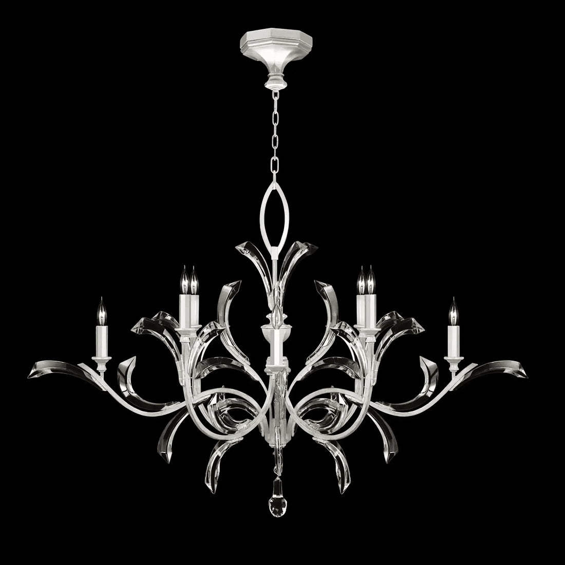 Blush Beveled Arcs 8 - Light Chandelier - casivra
