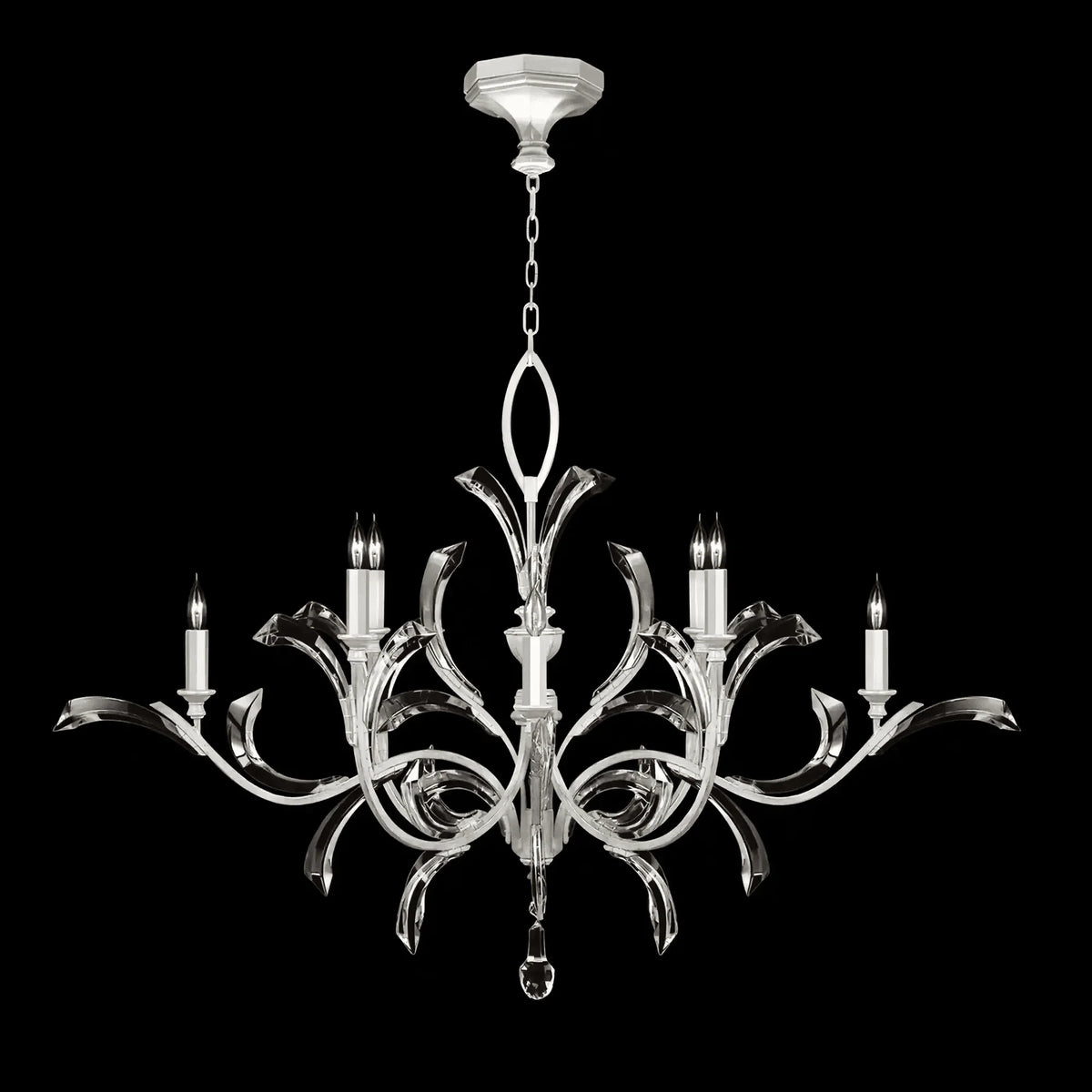 Blush Beveled Arcs 8 - Light Chandelier - casivra