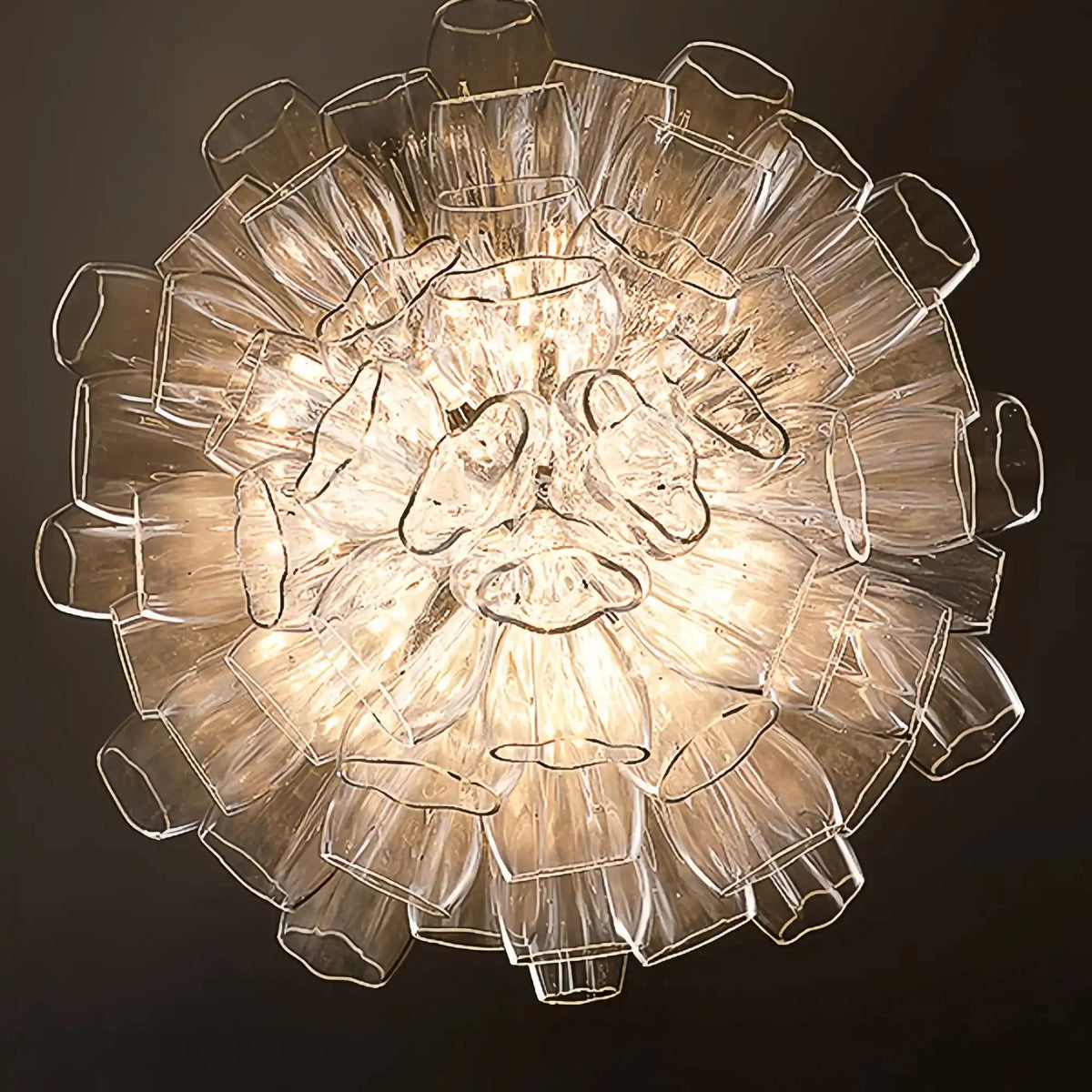 Blush Lighting Flower Glass Foyer Chandelier-casivra-casivra